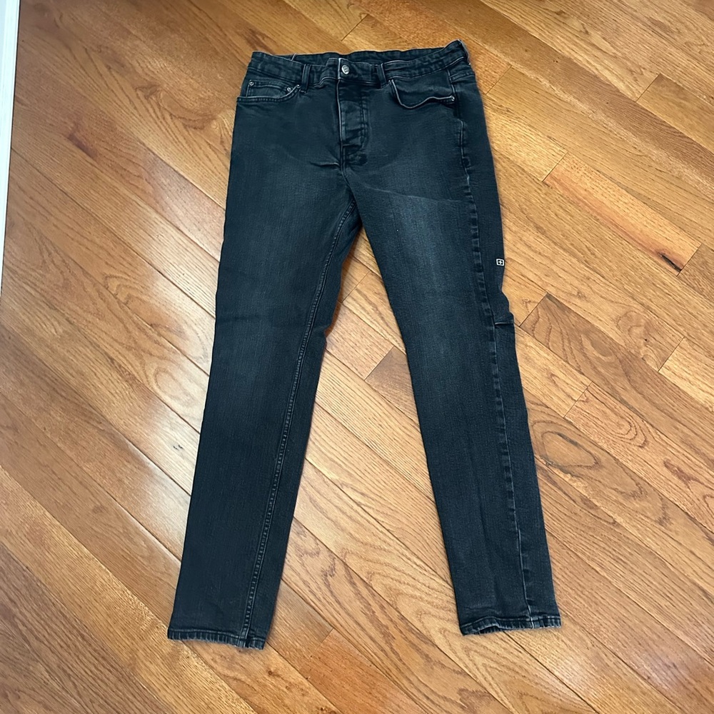 Ksubi Black Slim Straight Jeans